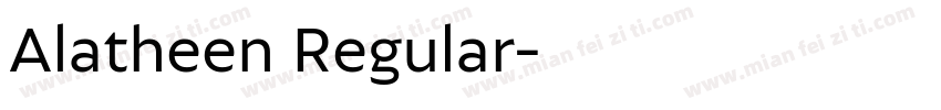 Alatheen Regular字体转换